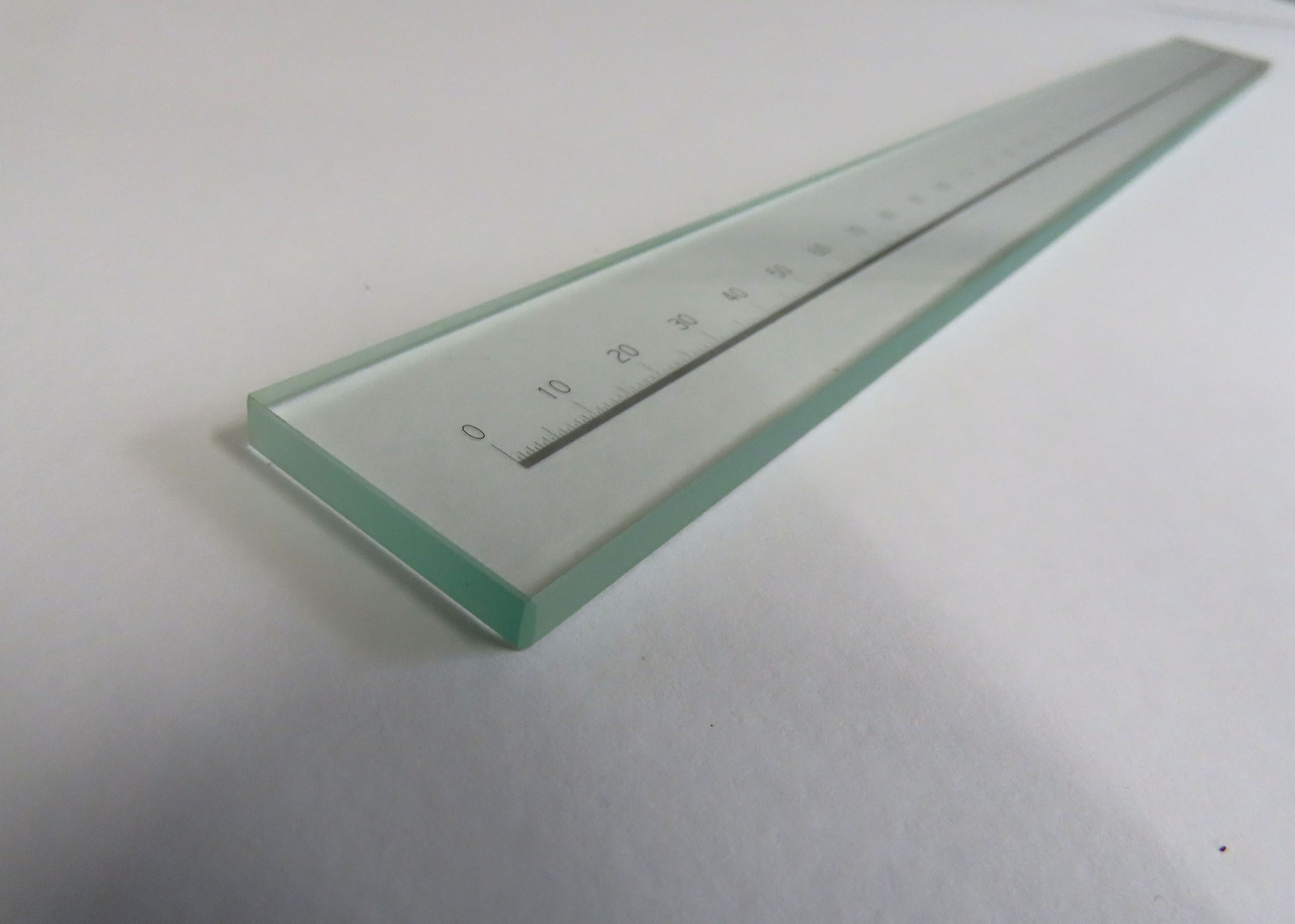 ガラススケール 0.1mm間隔 目盛有効長320mm | ガラススケール